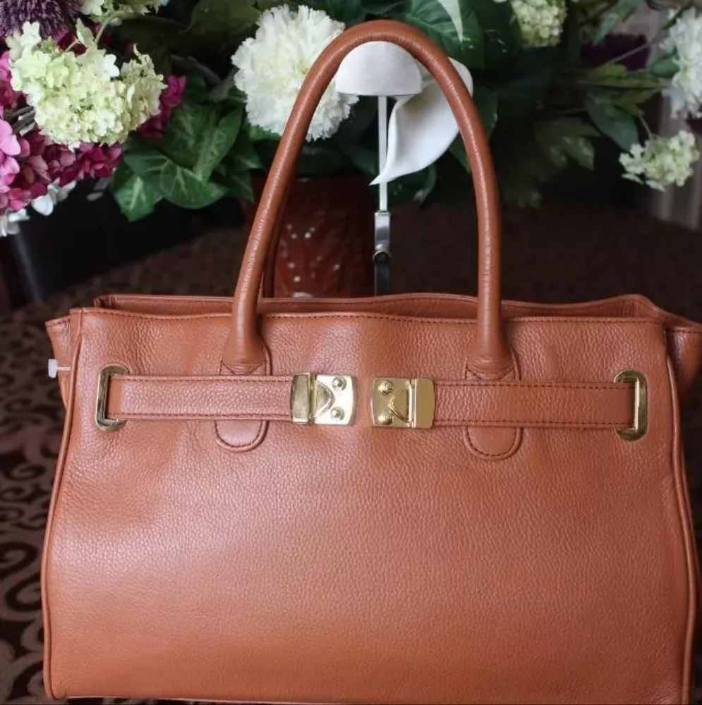 Onna Ehrlich Brown Leather Handbag
